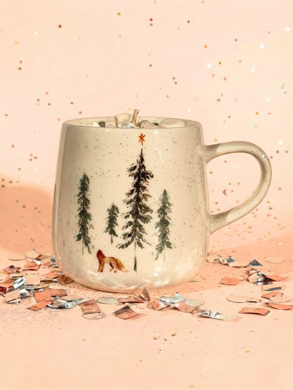 Bougie chantilly parfumée - Mug de Noël Forêt