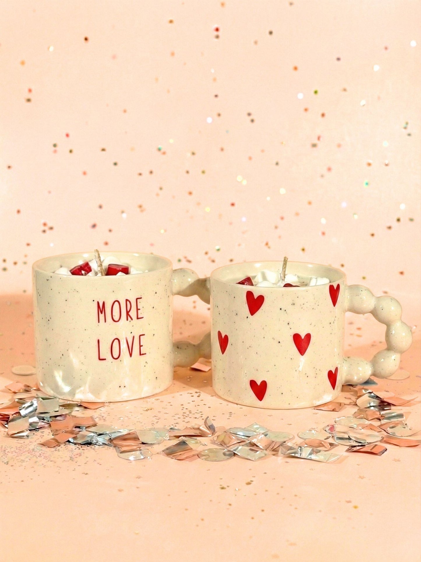 Bougie chantilly parfumée - Mug de Noël Cœur -