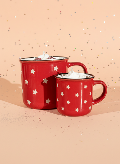 Bougie chantilly parfumée - Mug de Noël Étoiles -