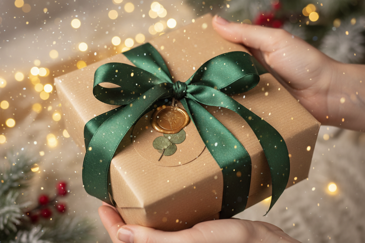 génere un coffret cadeaux surprise (paillette, noel...) l'idée c'est qu'on ne sais pas ce qu'il y a a l'interieur (c'est une mise en scene du moment ou l'on offre le coffret