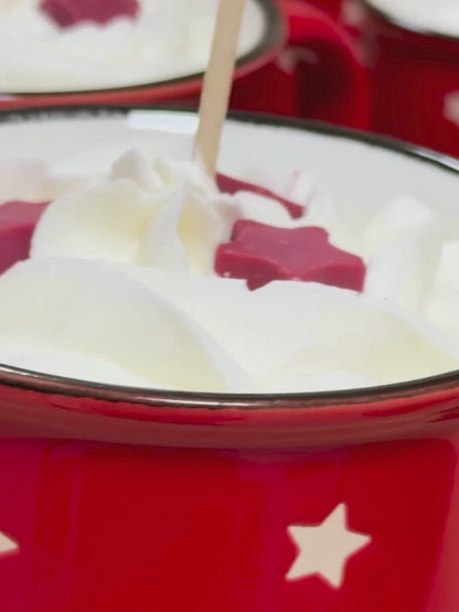 Bougie chantilly parfumée - Mug de Noël Étoiles -